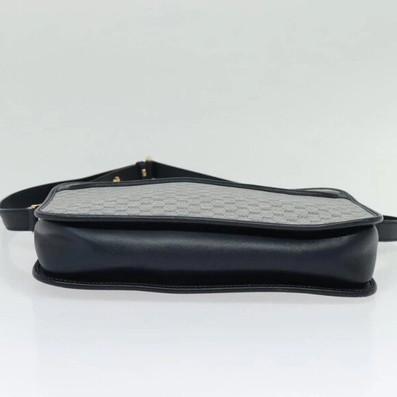 GUCCI Micro GG Supreme Shoulder Bag PVC Navy Gold 001 256 1308 Auth ep10887 - Picture 7 of 16